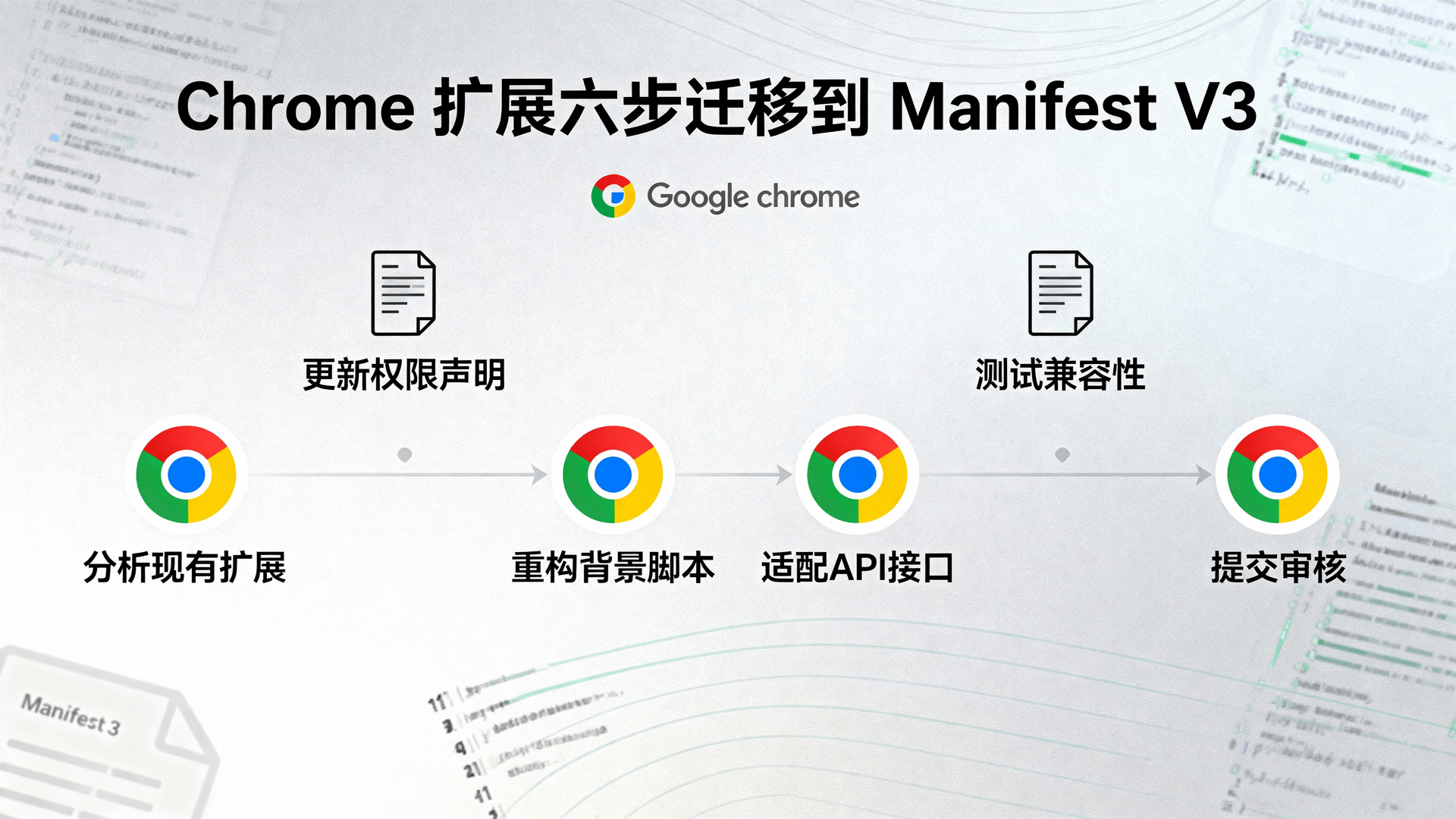 Chrome 扩展六步迁移到 Manifest V3